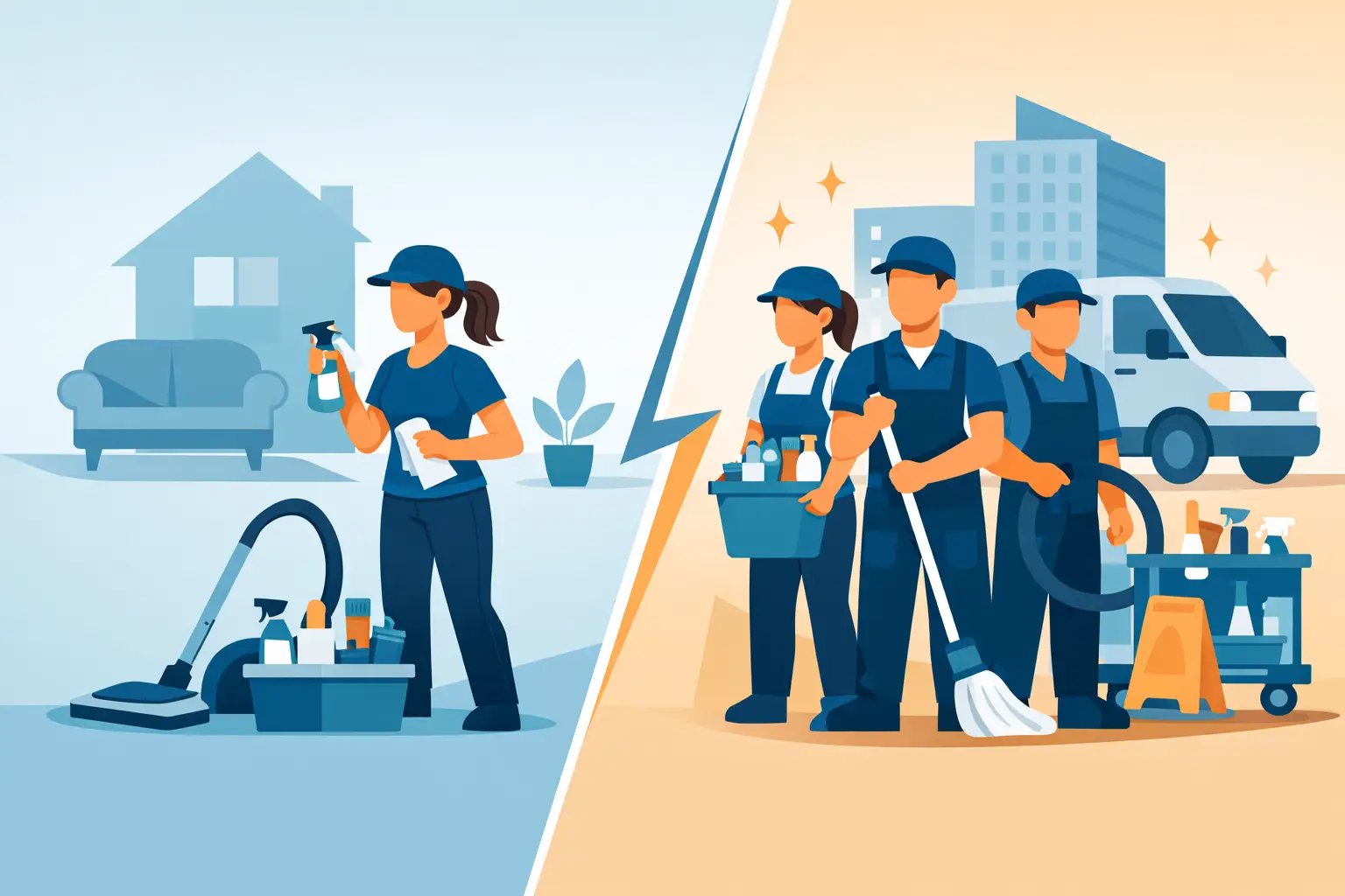 Independent Cleaner vs Cleaning Company Compared