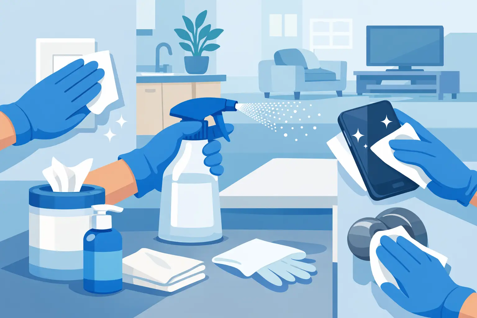 How to Sanitize High Touch Surfaces at Home