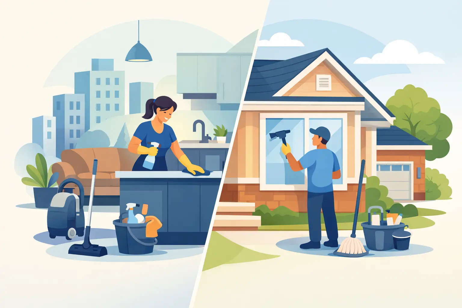 Apartment Cleaning vs House Cleaning Differences